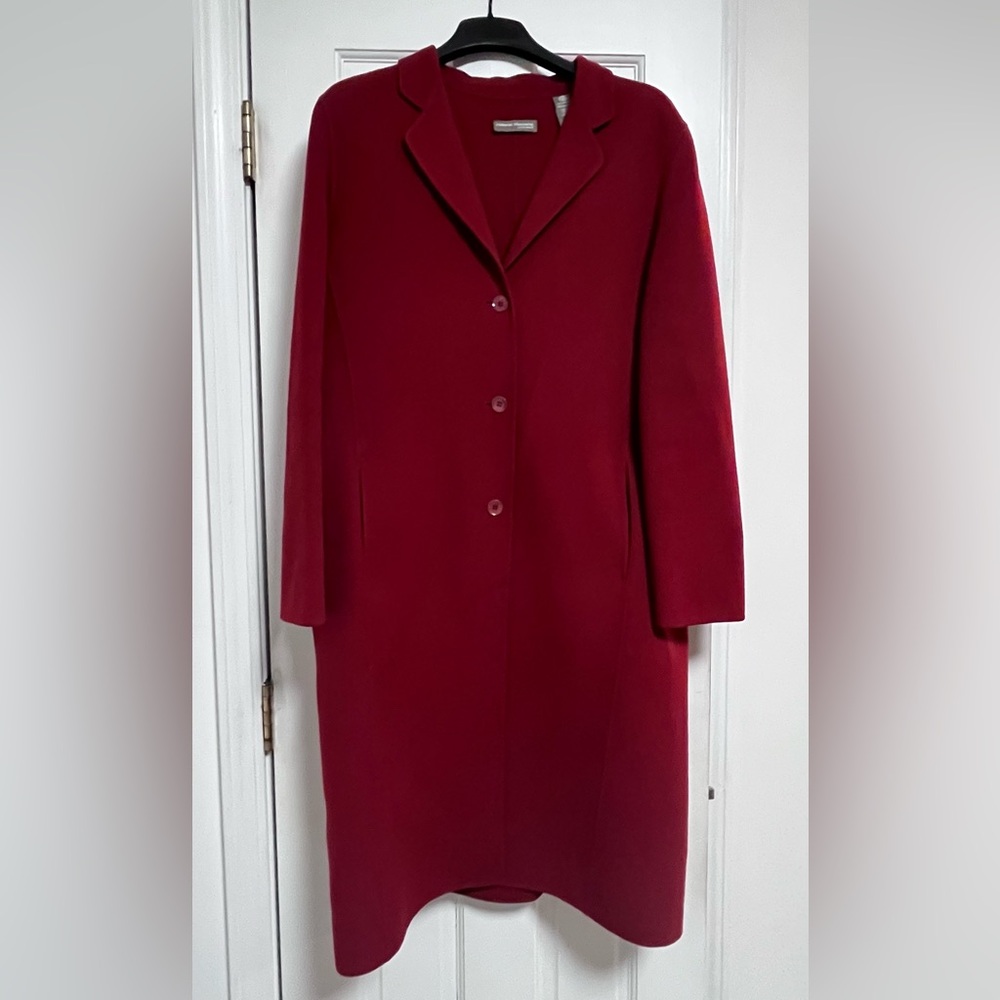 Red Ladies Wool Coat